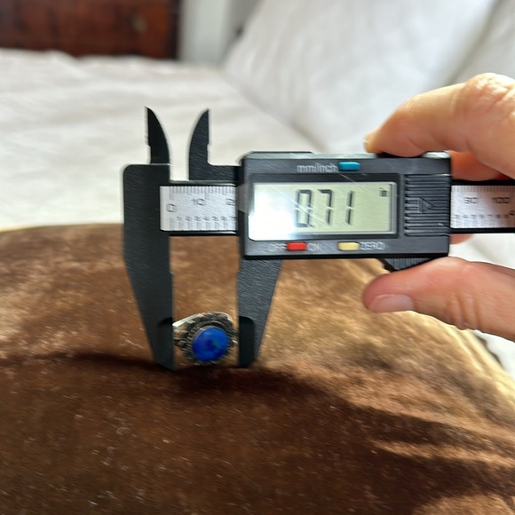 Vintage Stunning Blue Green Azurite Malachite Sterling Ring Stamped 925 Mexico - Picture 8 of 9